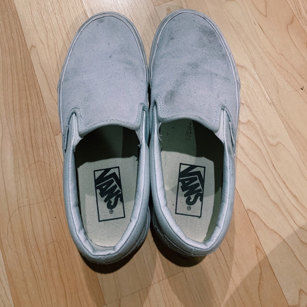 Icy Blue Suede Vans